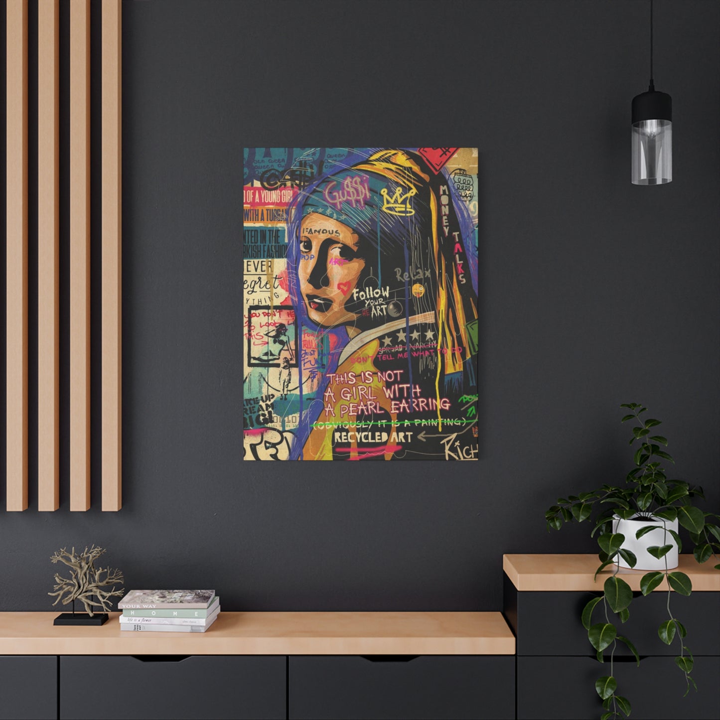 Girl Candid Abstract Painting Mixed Media Wall Art & Canvas Prints