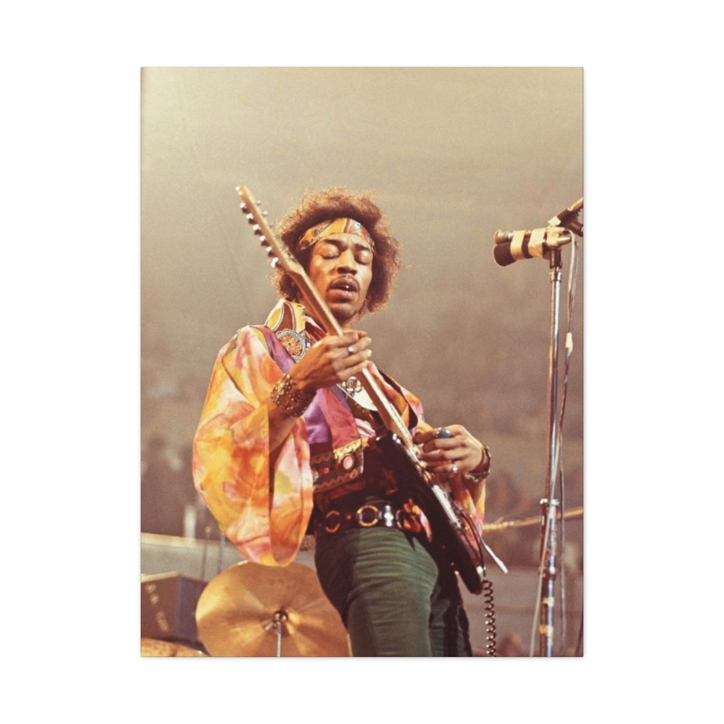 Jimi Hendrix Playing Instrument Wall Art & Canvas Prints