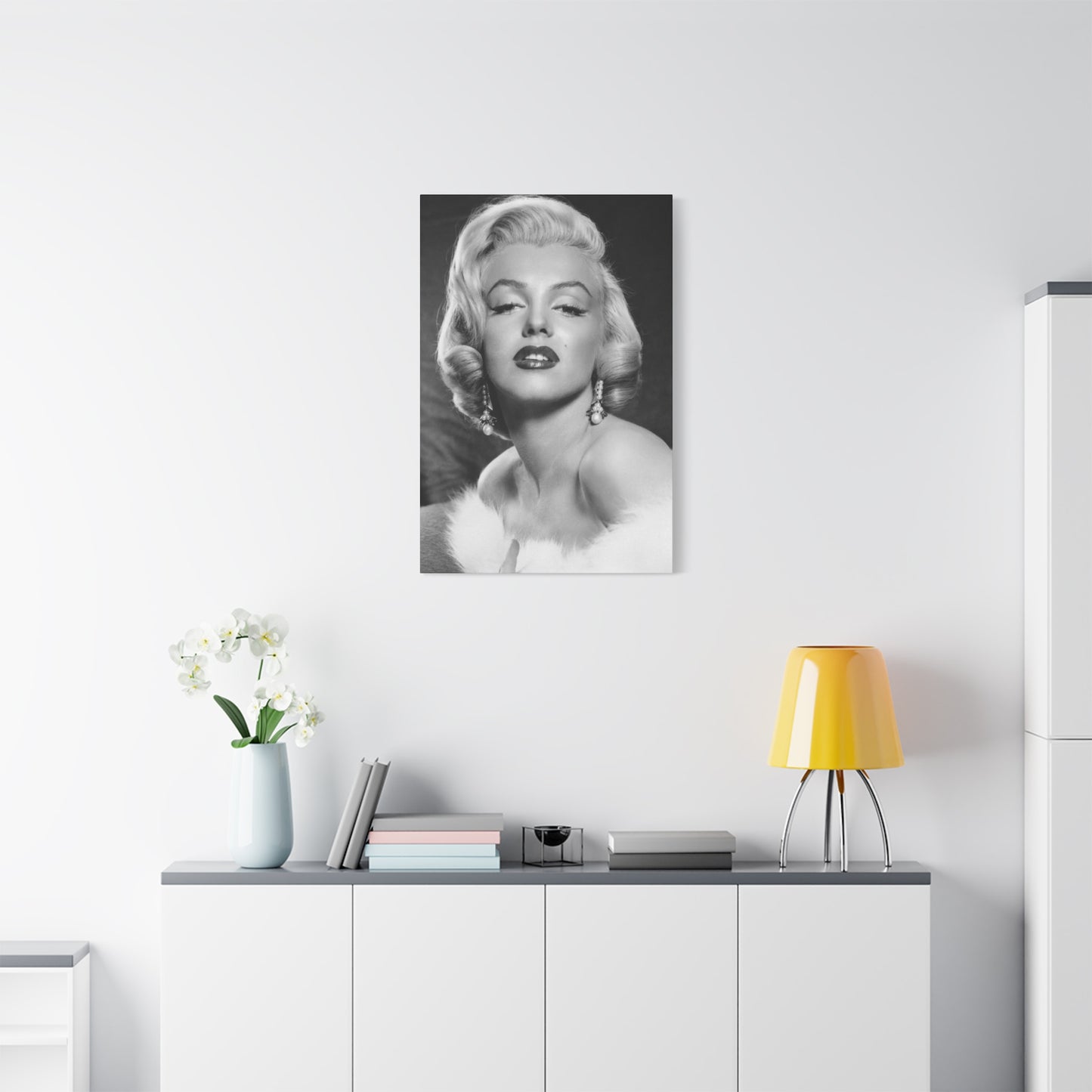 Grayscale Marilyn Monroe Beautiful Poster Wall Art & Canvas Prints