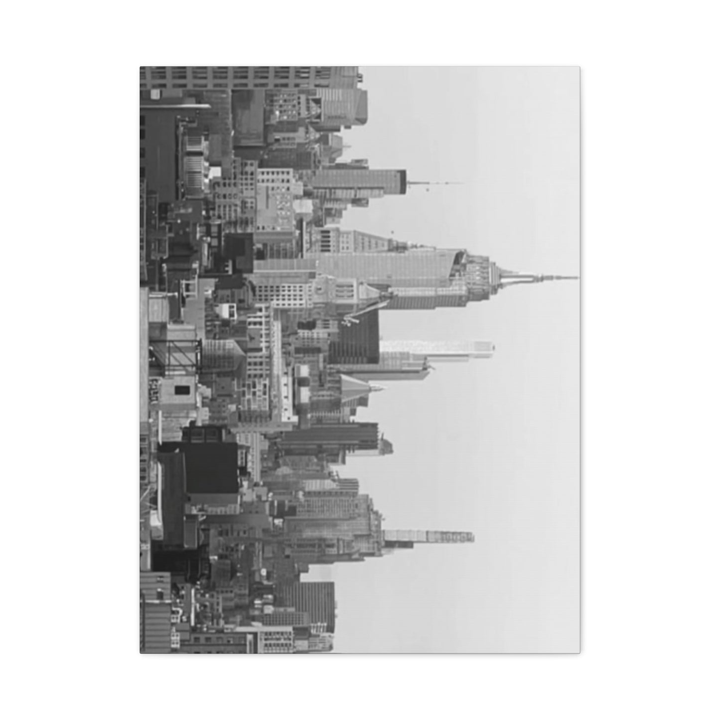 Black & White Manhattan City Skyline NYC Skyline Wall Art & Canvas Prints