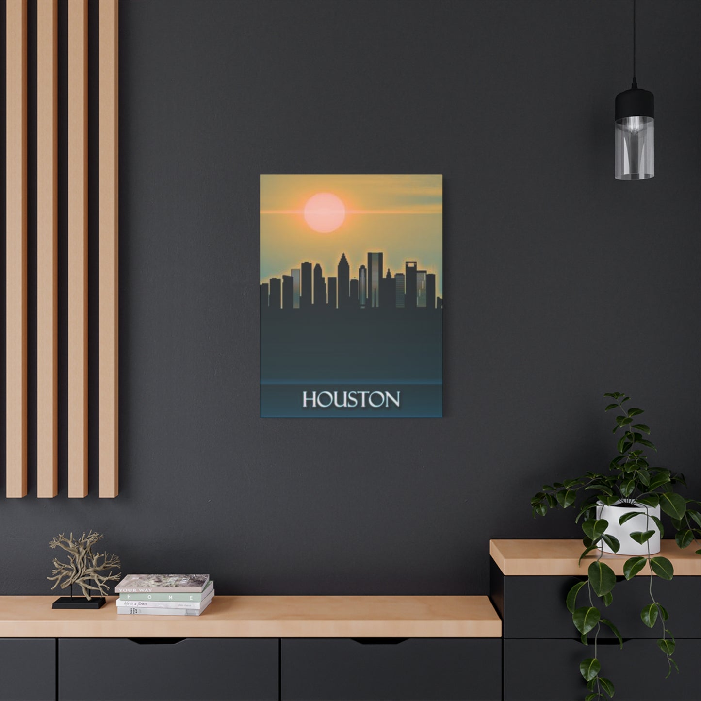 Aesthetic Sunset Houston Skyline Wall Art & Canvas Prints