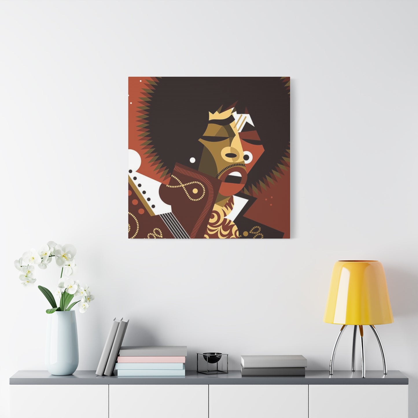 Jimi Hendrix Cartoon Poster Wall Art & Canvas Prints