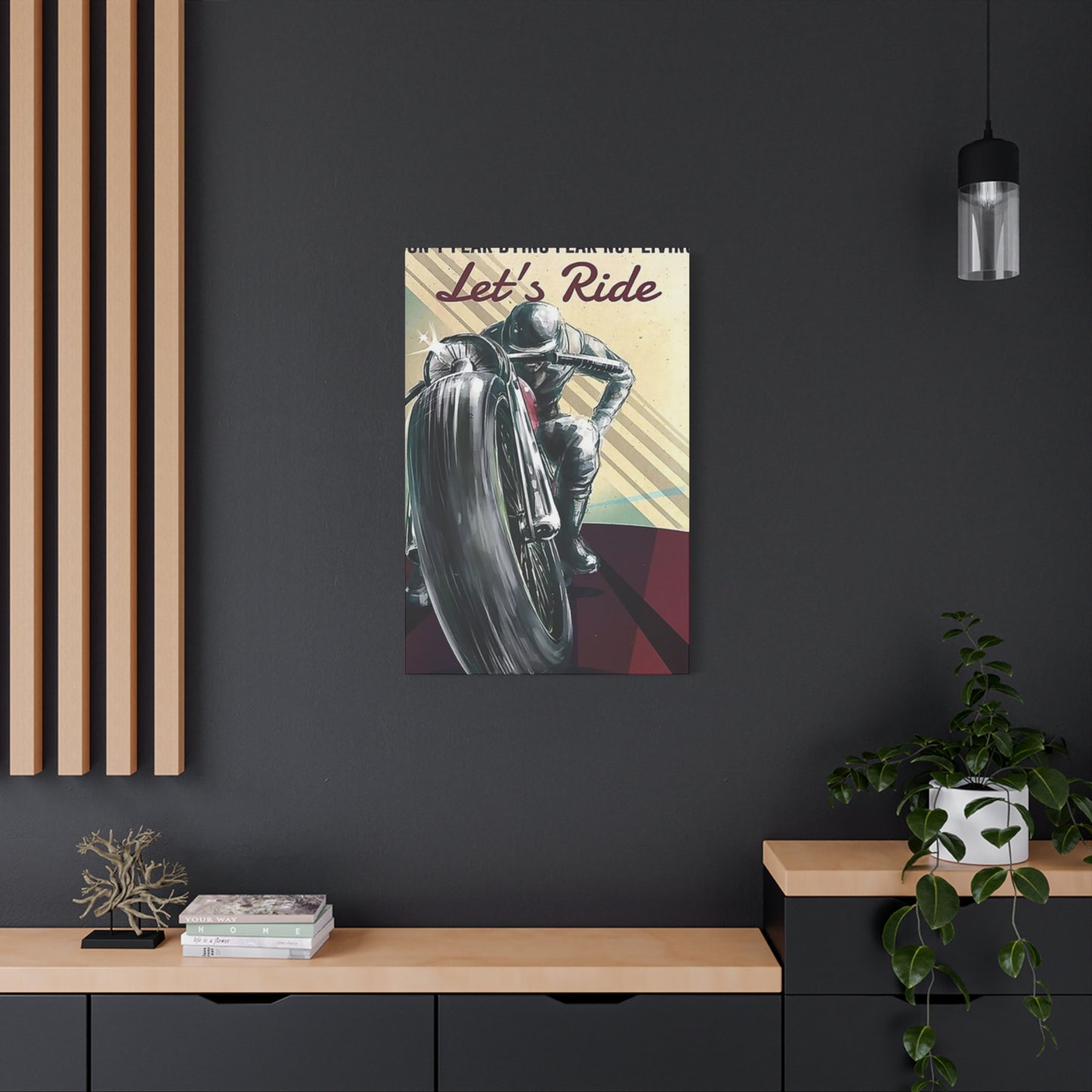 Let's Ride Poster Motorcycle Wall Art & Canvas Prints