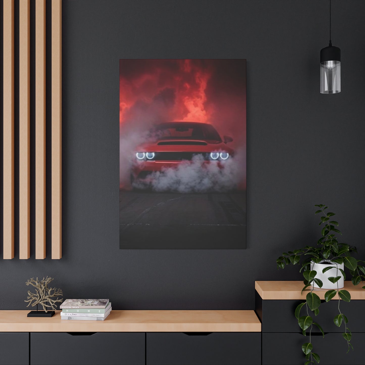 Hellcat Burnout Man Cave Decor Wall Art & Canvas Prints