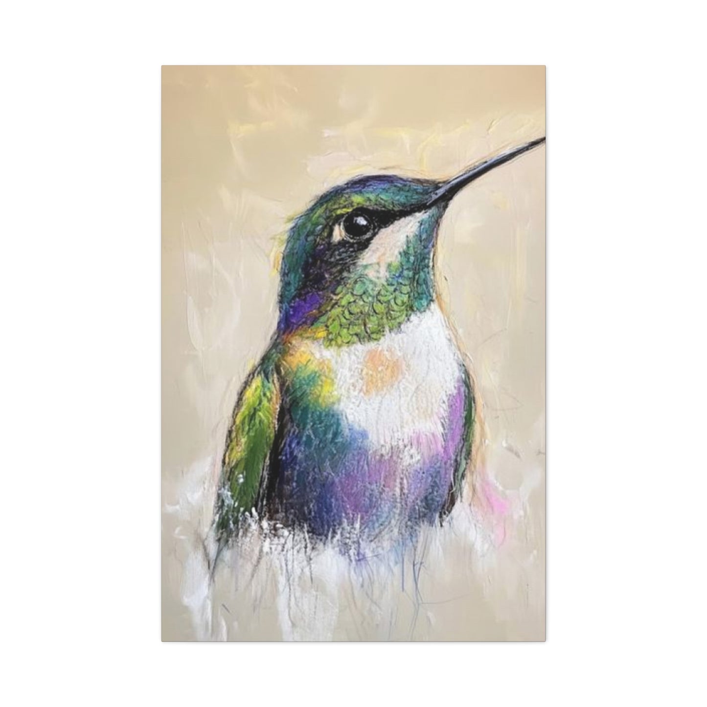 Humming Bird Candid Painting Wall Art & Canvas Prints