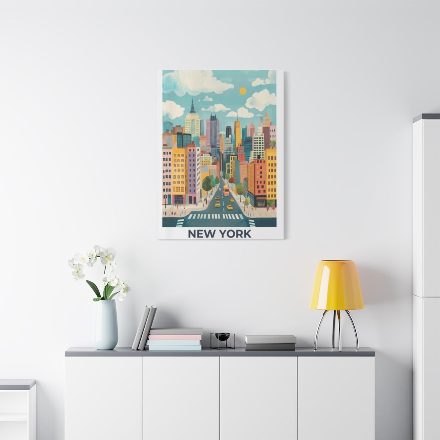 Painting Of New York Streets NYC Skyline Wall Art & Canvas Prints