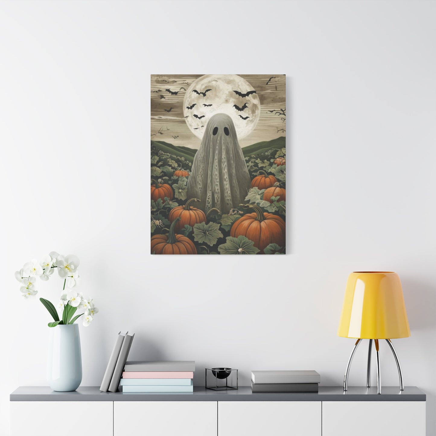 Full Moon Scarecrow Painting Wall Art & Canvas Prints