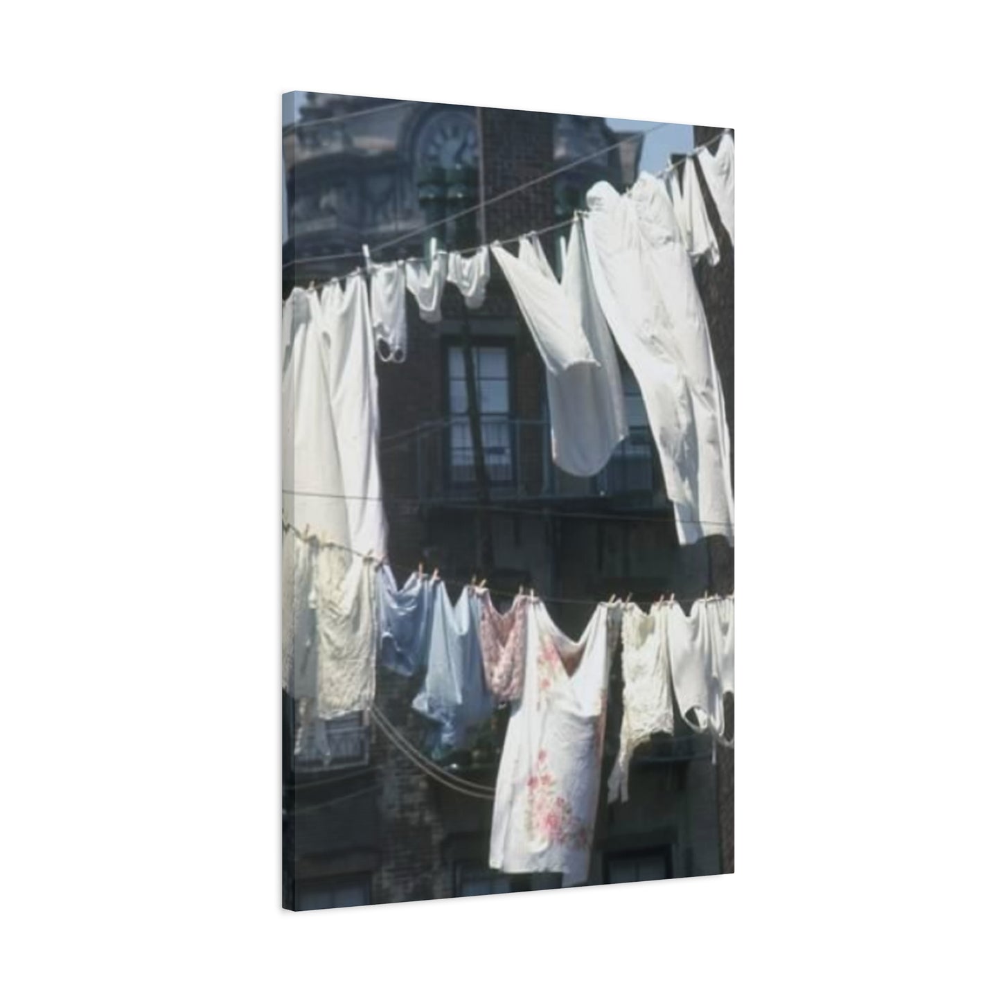 Clothes Drying On Rope Poster Laundry Wall Art & Canvas Prints