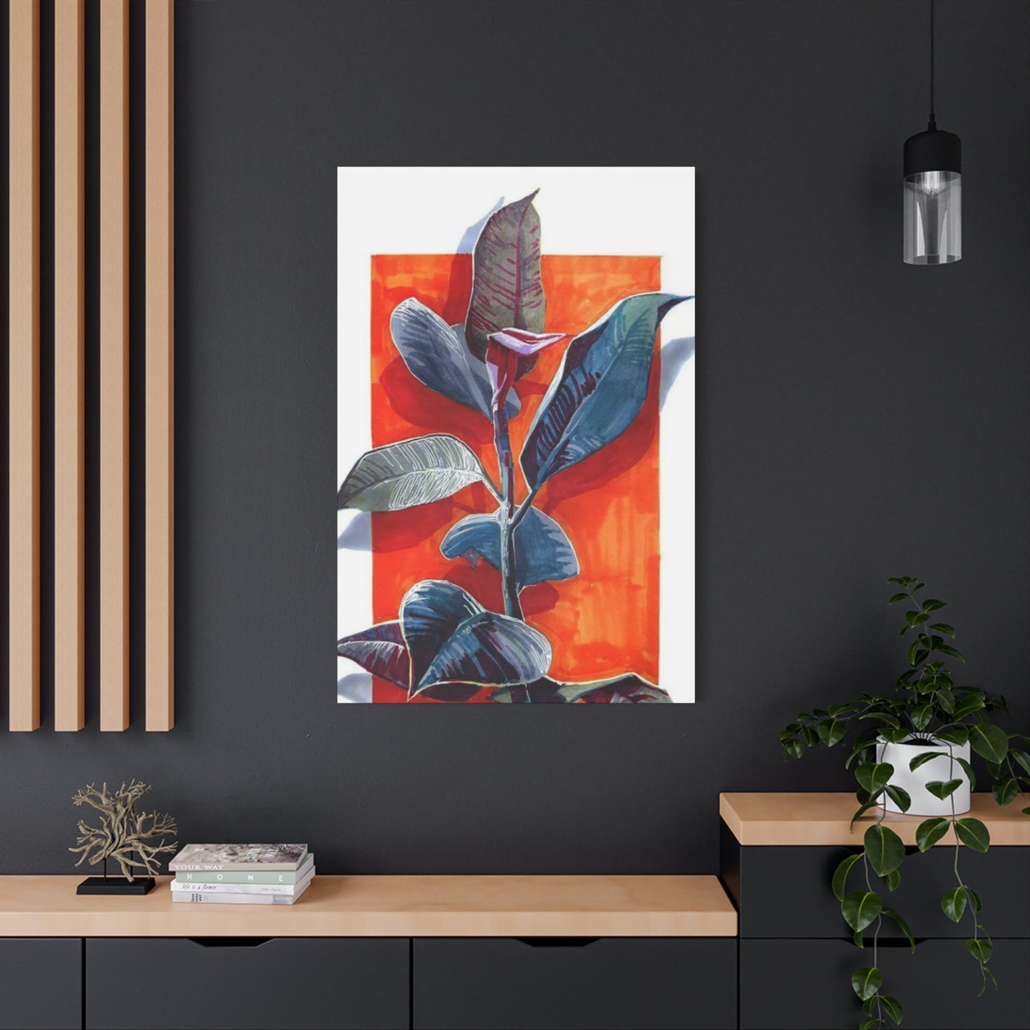 Leaf Plant Abstract Modernism Wall Art & Canvas Prints