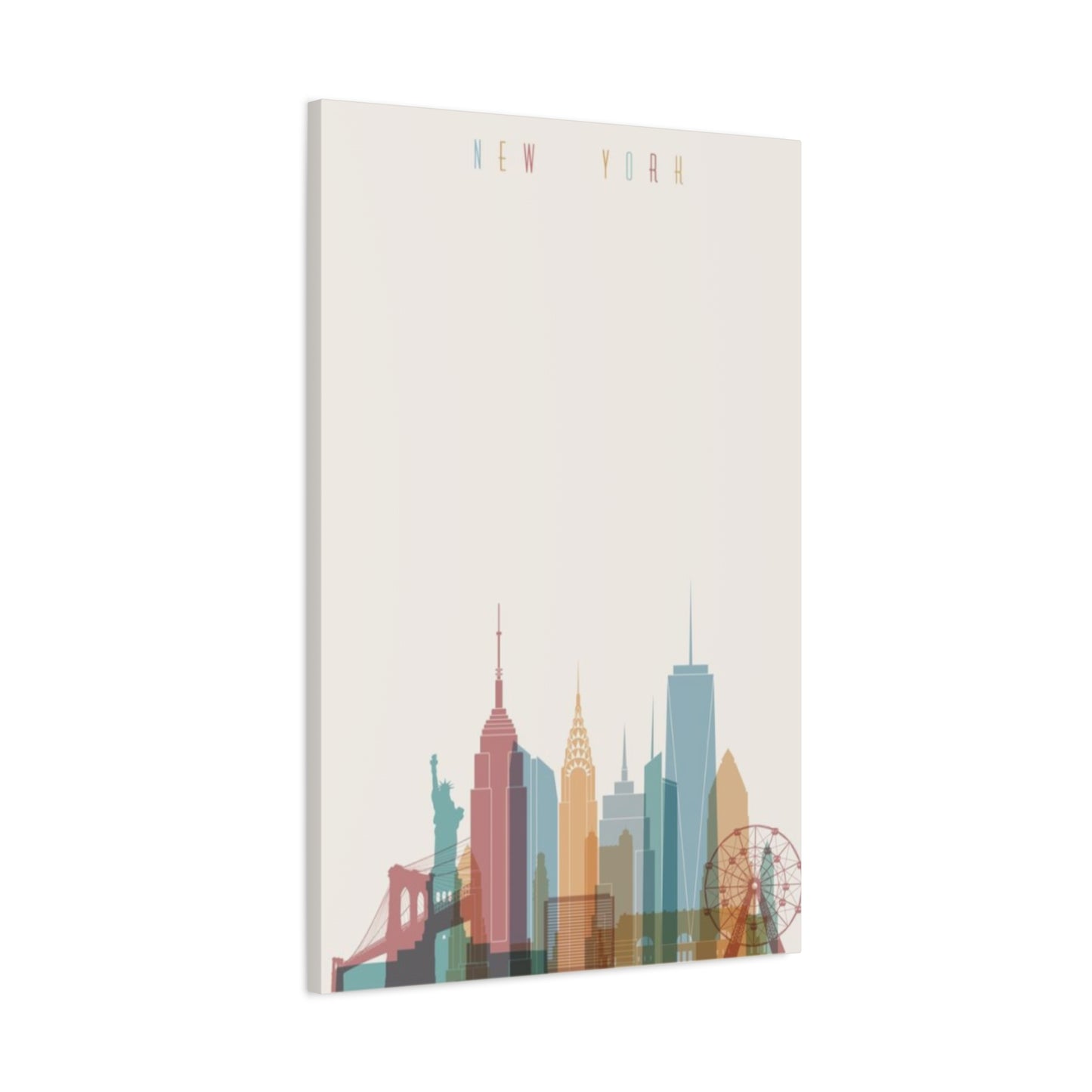 Minimalist City Skyline Poster NYC Skyline Wall Art & Canvas Prints