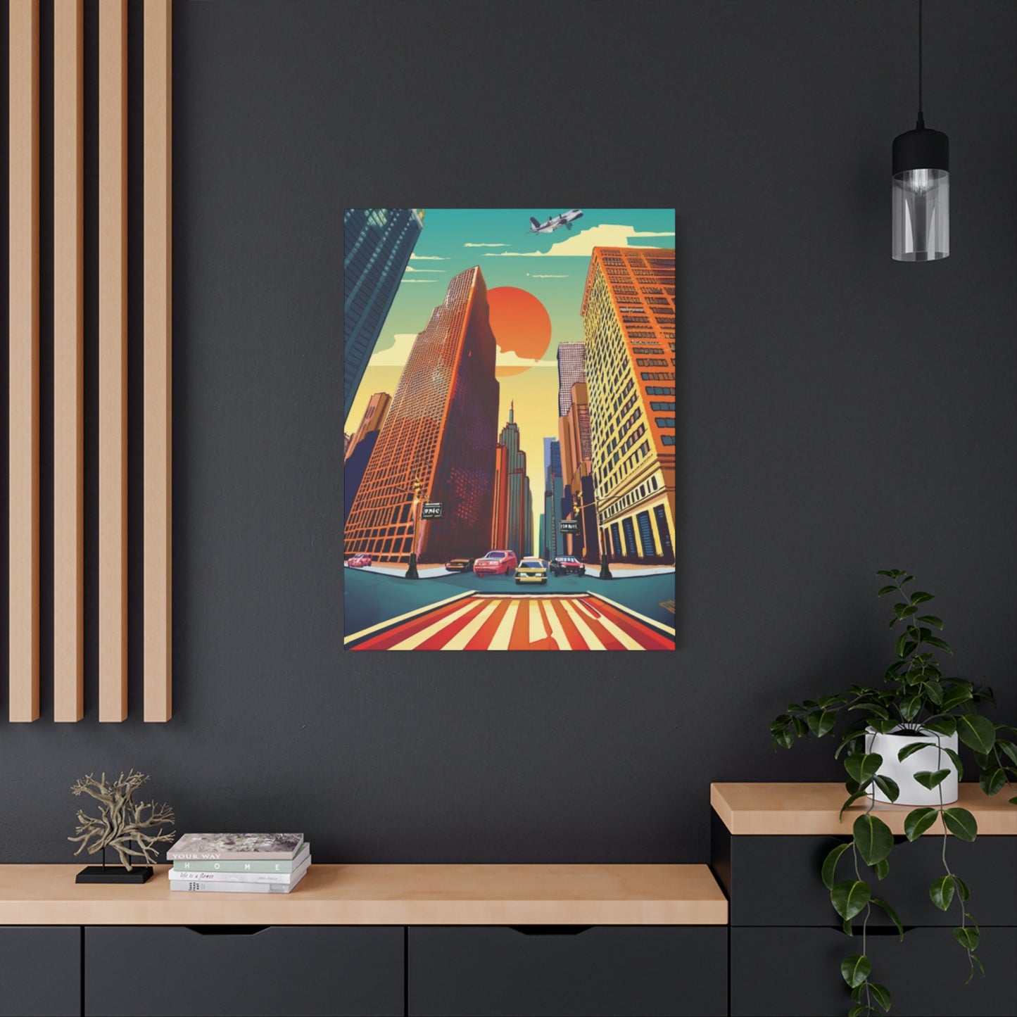 Fish Eye View Of New York Streets Poster NYC Skyline Wall Art & Canvas Prints