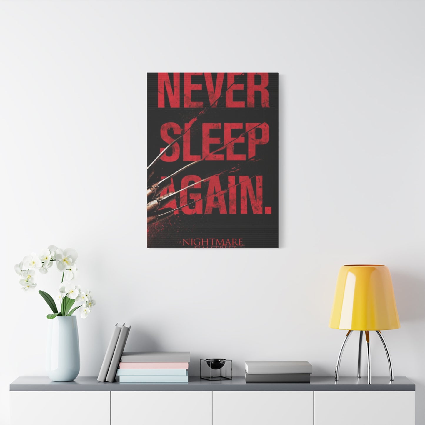 Never Sleep Again Horror Wall Art & Canvas Prints