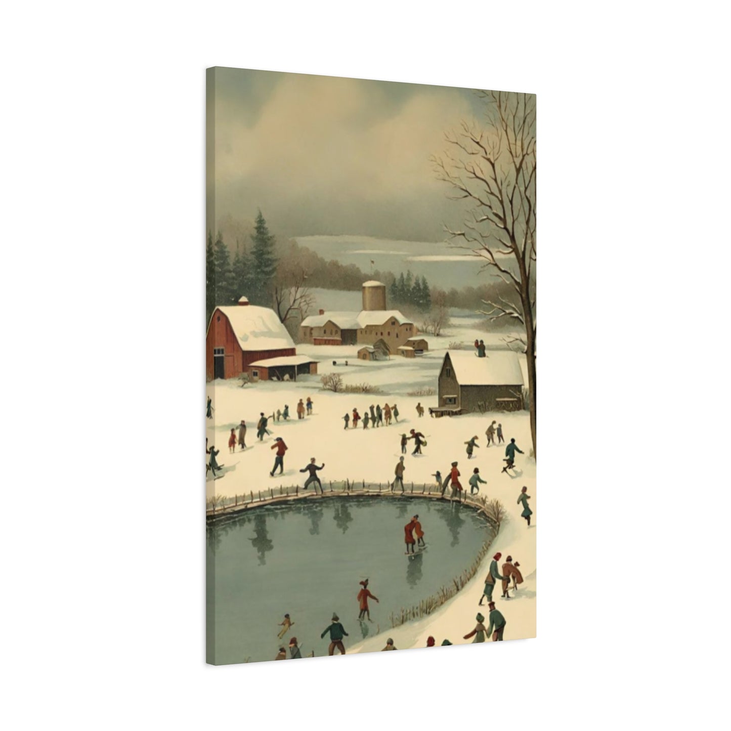 People Enjoying In Snow Wall Art & Canvas Prints