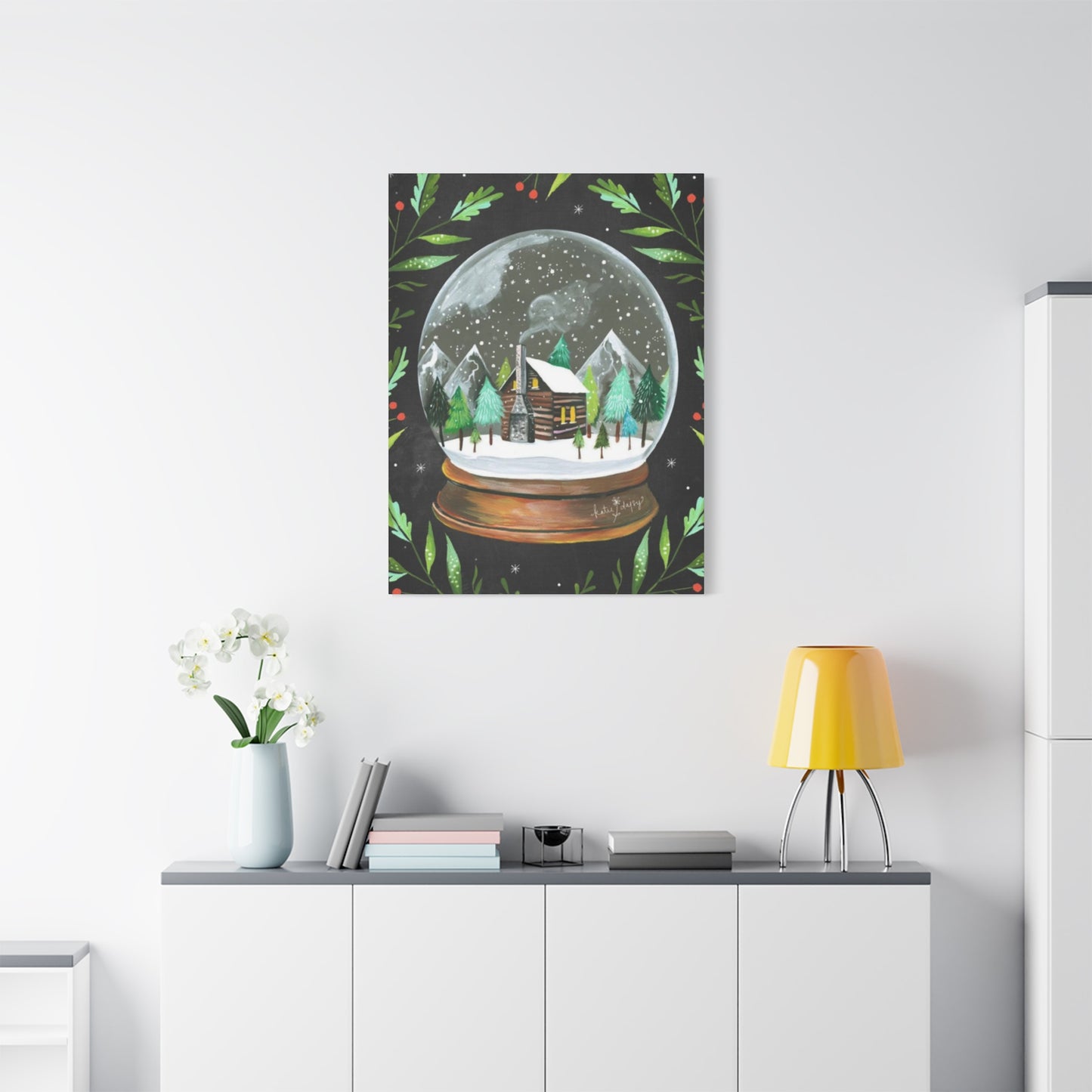 Snow Globe Painting Wall Art & Canvas Prints