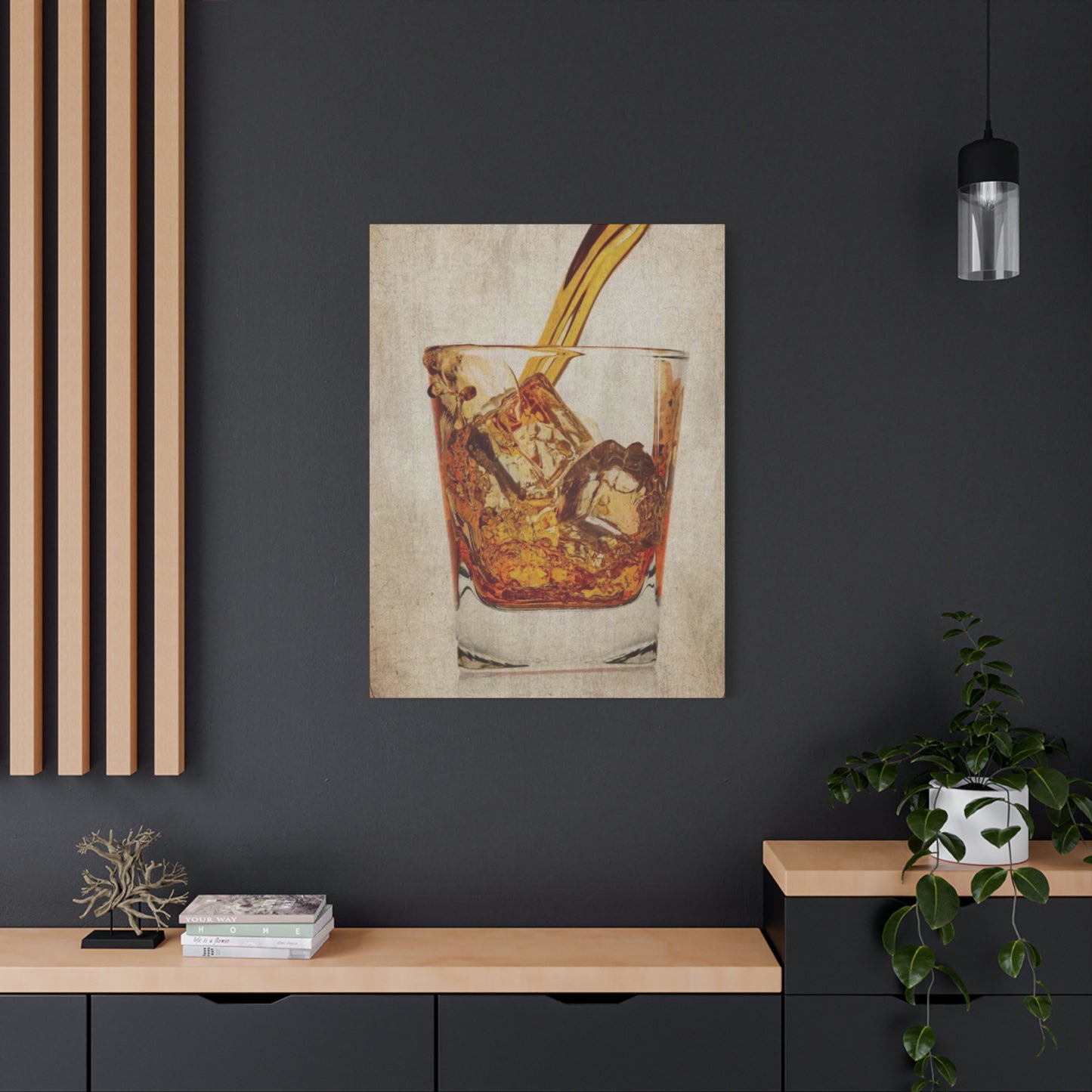 Whiskey Pouring Man Cave Decor Wall Art & Canvas Prints