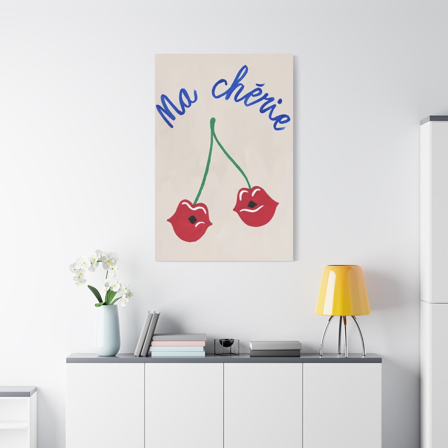 Lips Shaped Cherry Wall Art & Canvas Prints