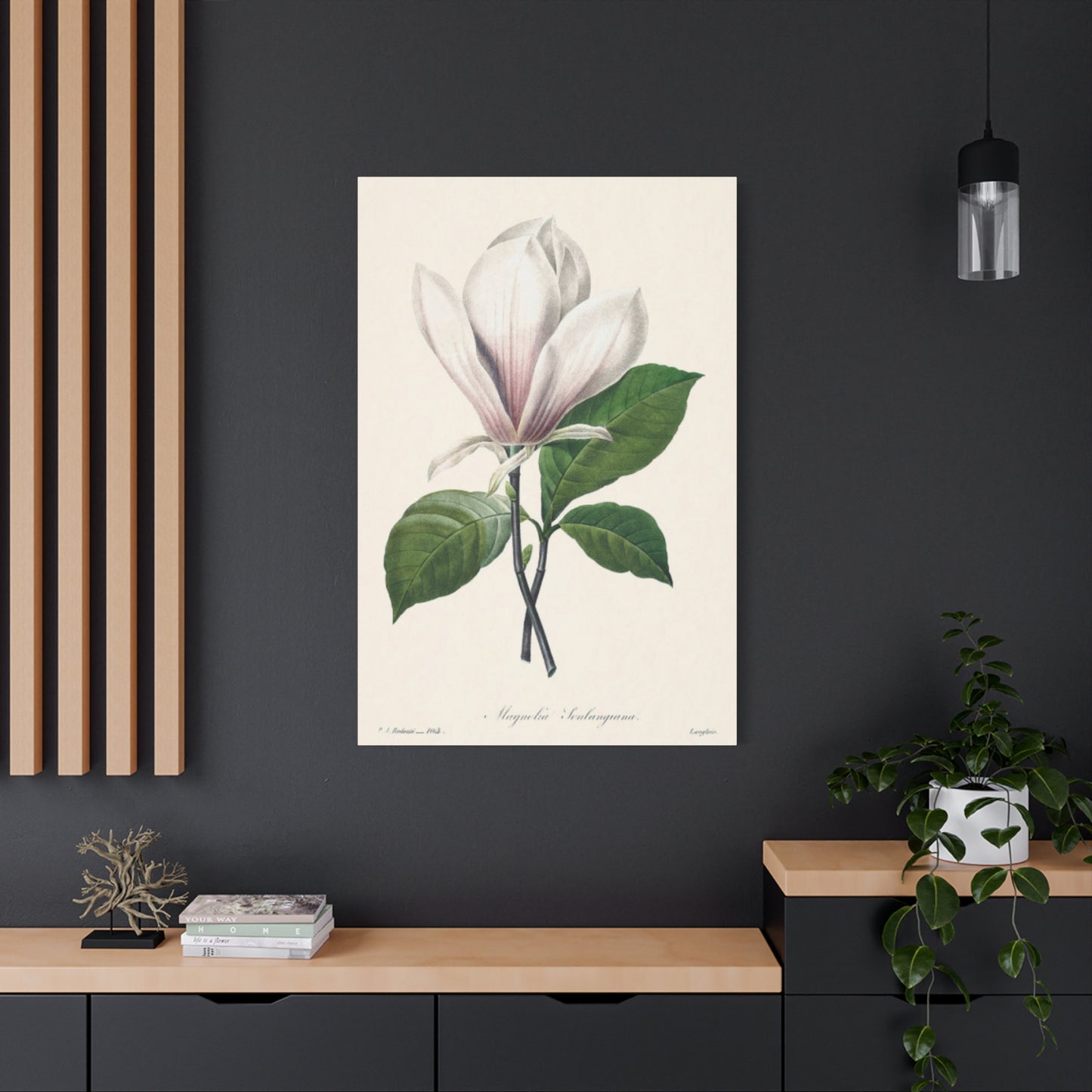 Beautiful Pink Magnolia Flower Painting Wall Art & Canvas Prints