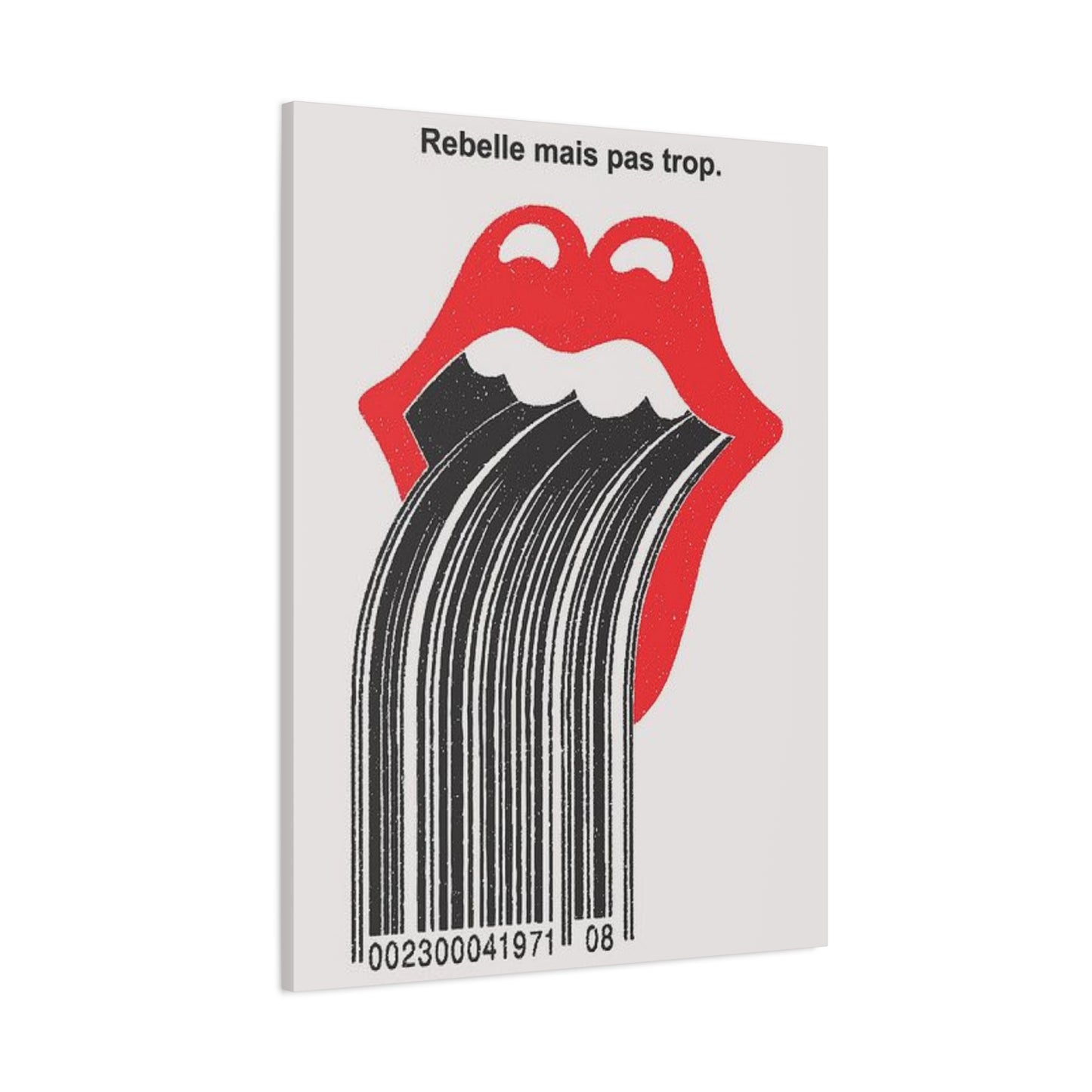 Bar Code Lips Painting Wall Art & Canvas Prints