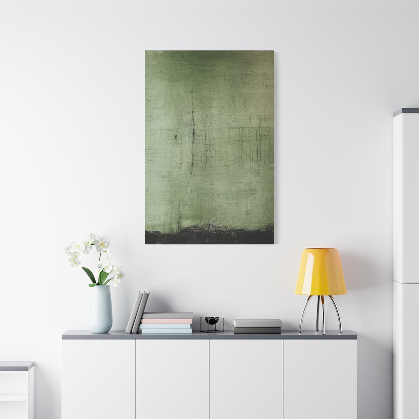 Wall With Olive Green Color Wall Art & Canvas Prints