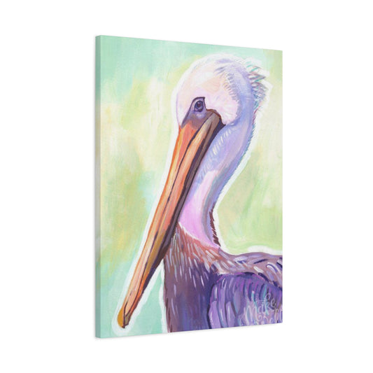 Purple Pelican Painting Wall Art & Canvas Prints