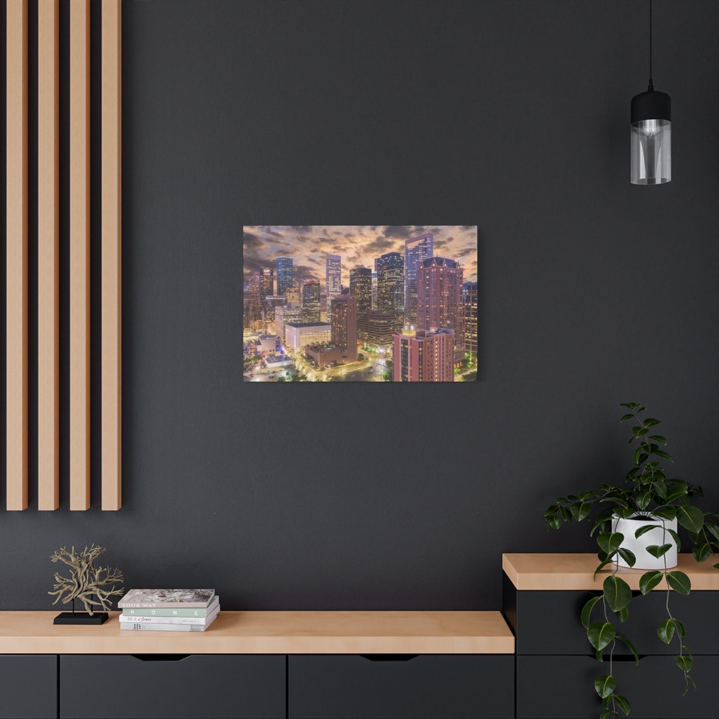 Beautiful Evening Houston Skylines Wall Art & Canvas Prints