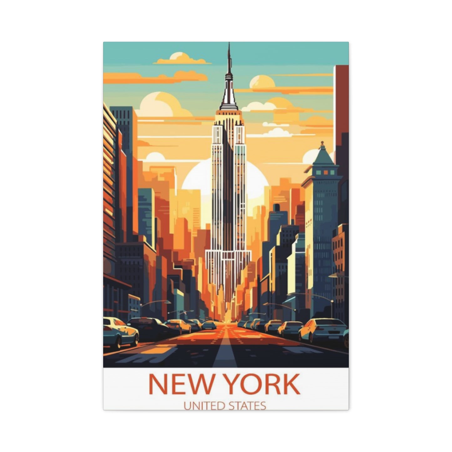 Empire State Building Sunrise NYC Skyline Wall Art & Canvas Prints