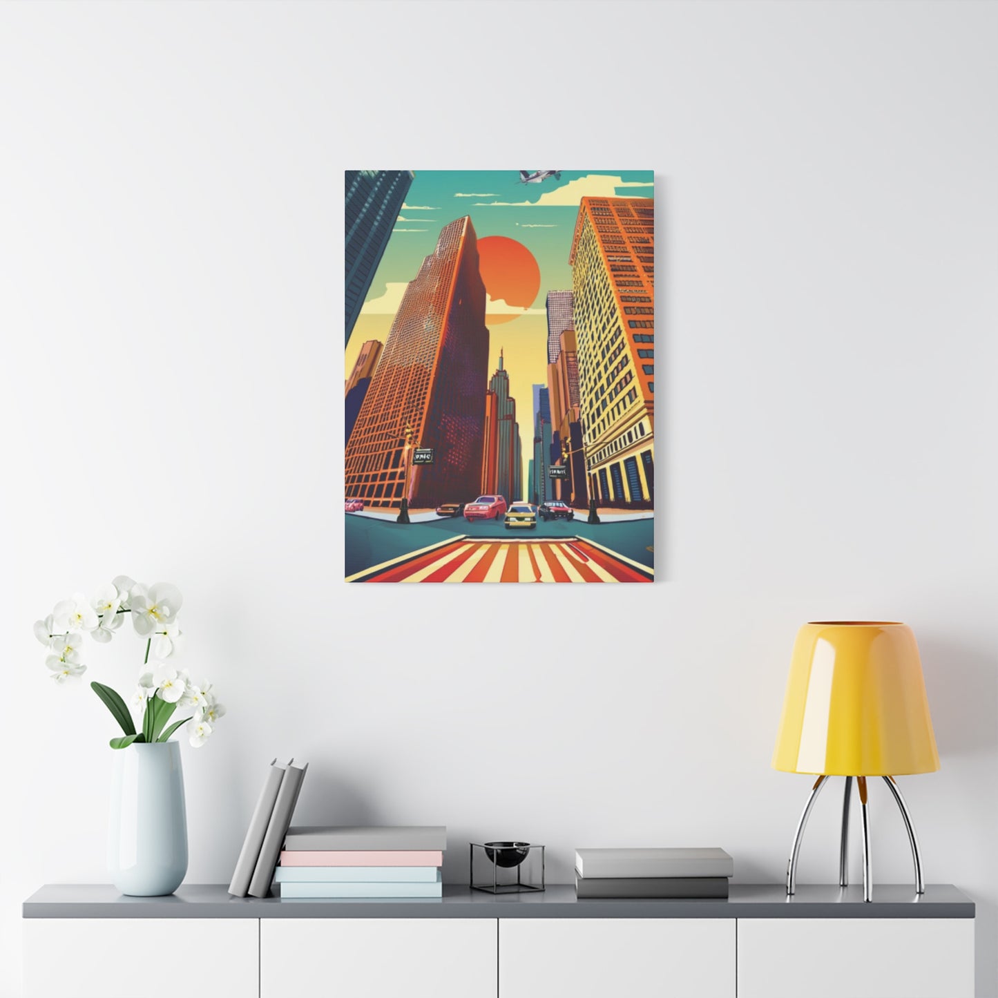 Fish Eye View Of New York Streets Poster NYC Skyline Wall Art & Canvas Prints