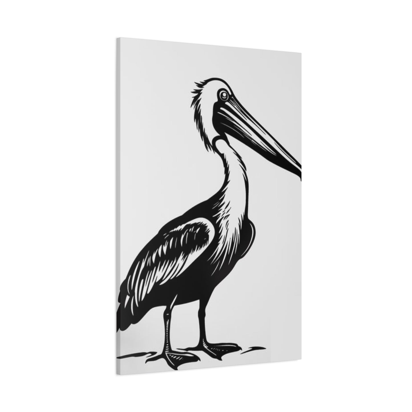 Black & White Pelican Poster Wall Art & Canvas Prints