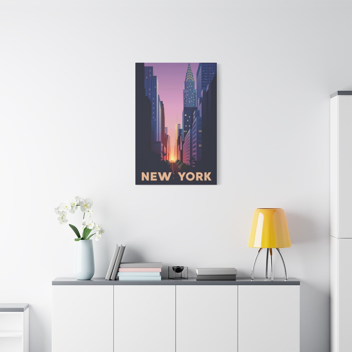 Streets Sunset Of New York City Wall Art & Canvas Prints