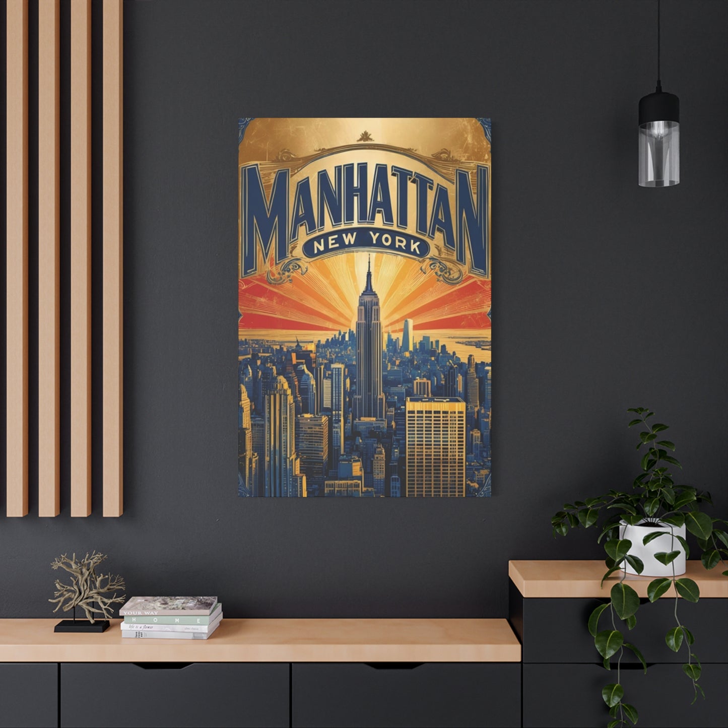 Manhattan City Skyline Poster NYC Skyline Wall Art & Canvas Prints