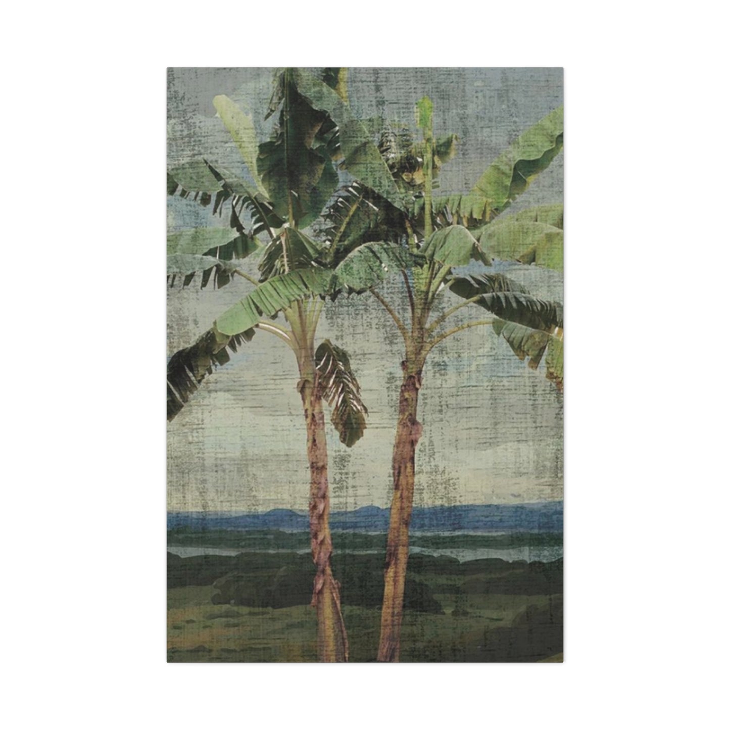 Two Palm Tree On The Beach Wall Art & Canvas Prints