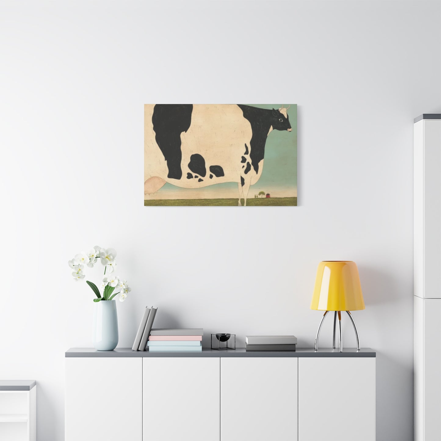 Cow in The Farm Kimble Warren Wall Art & Canvas Prints