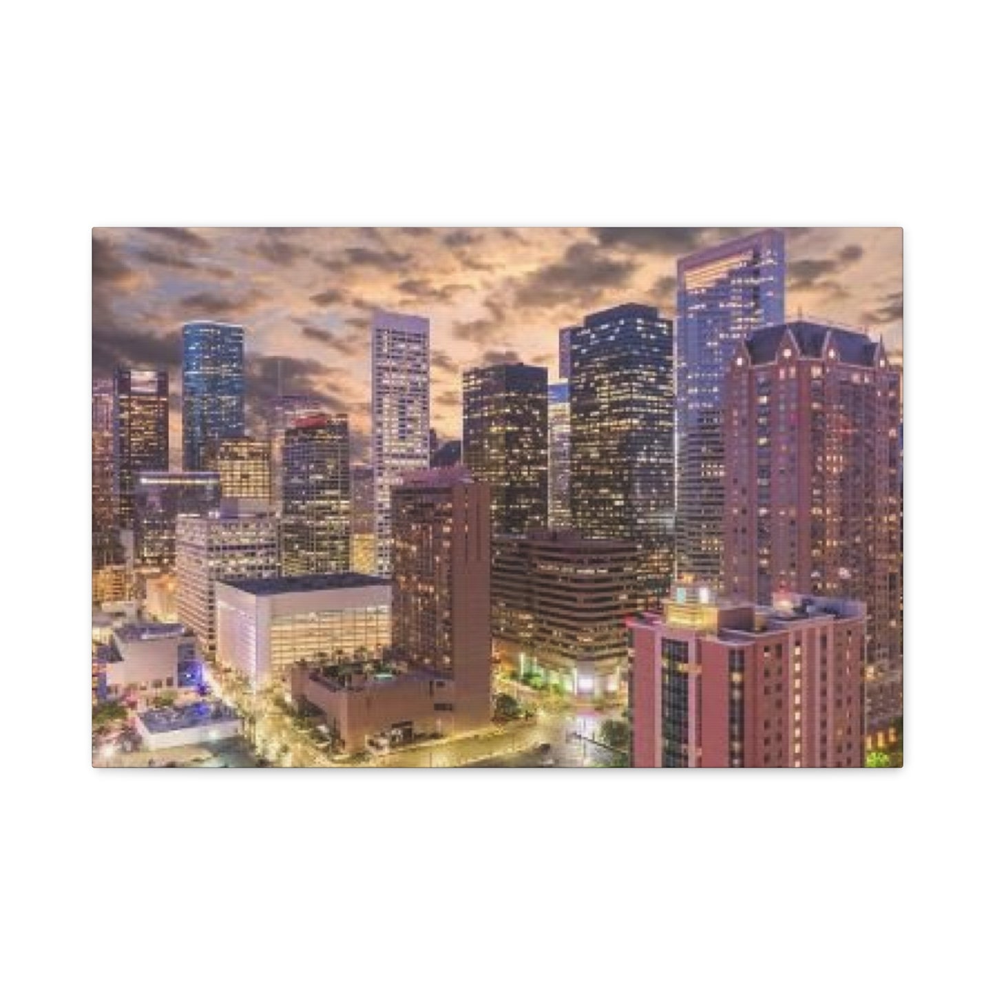 Beautiful Evening Houston Skylines Wall Art & Canvas Prints