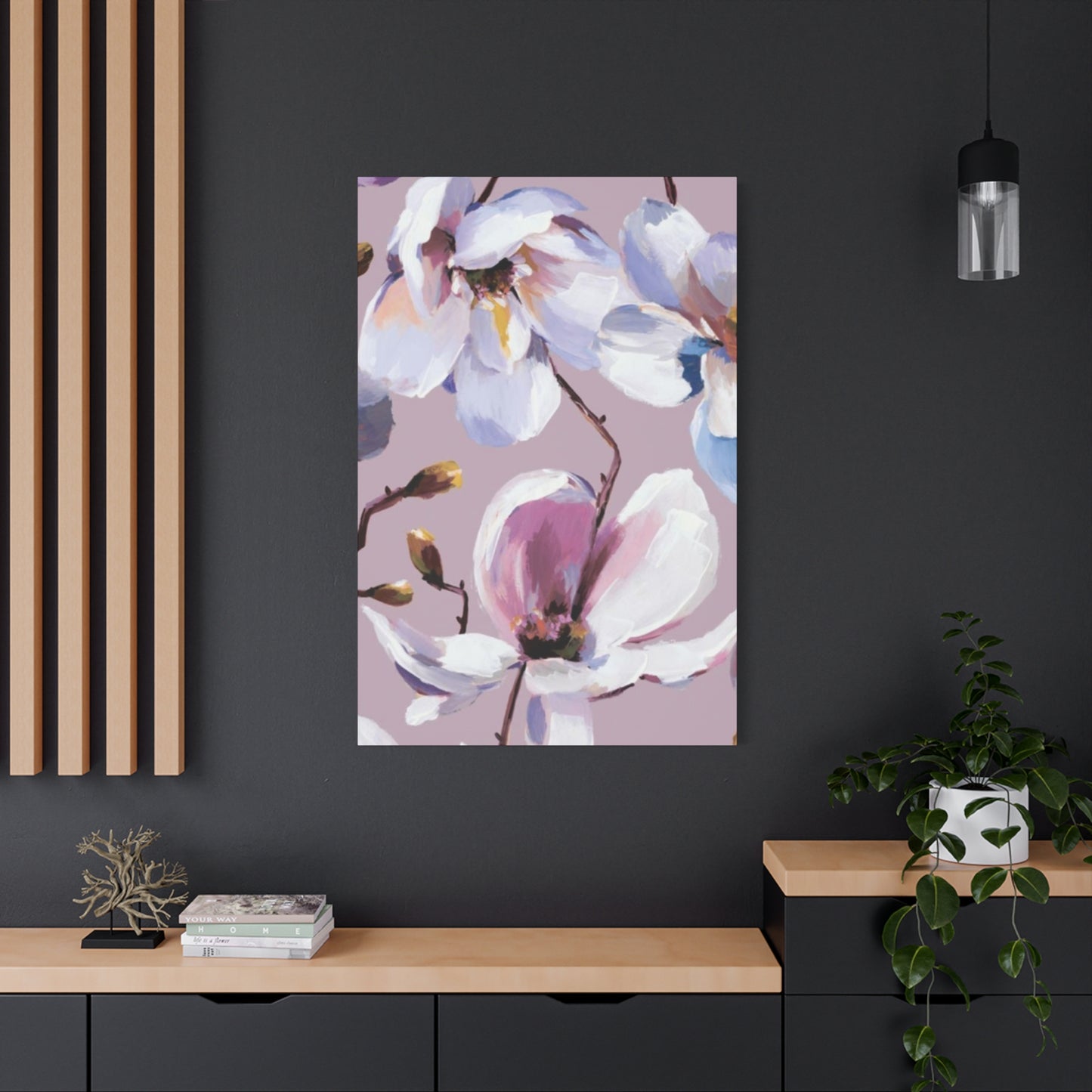 Purple Magnolia Flower Painting Wall Art & Canvas Prints