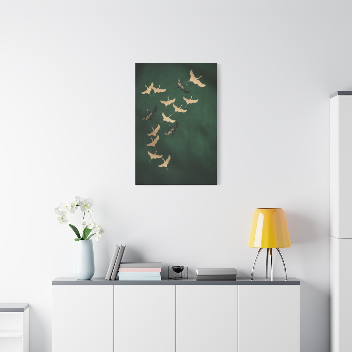 Golden Birds Flying Wall Art & Canvas Prints