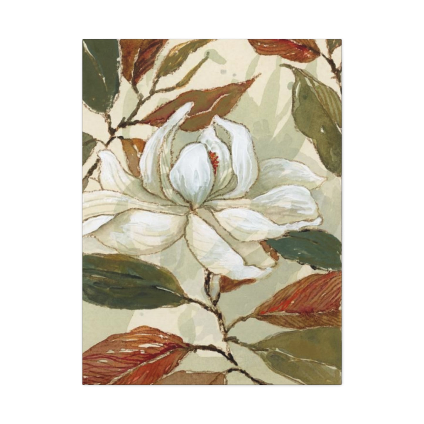 White Magnolia Flower Wall Art & Canvas Prints