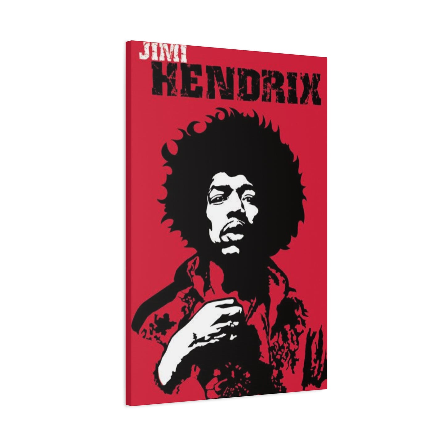 Red Jimi Hendrix Poster Wall Art & Canvas Prints