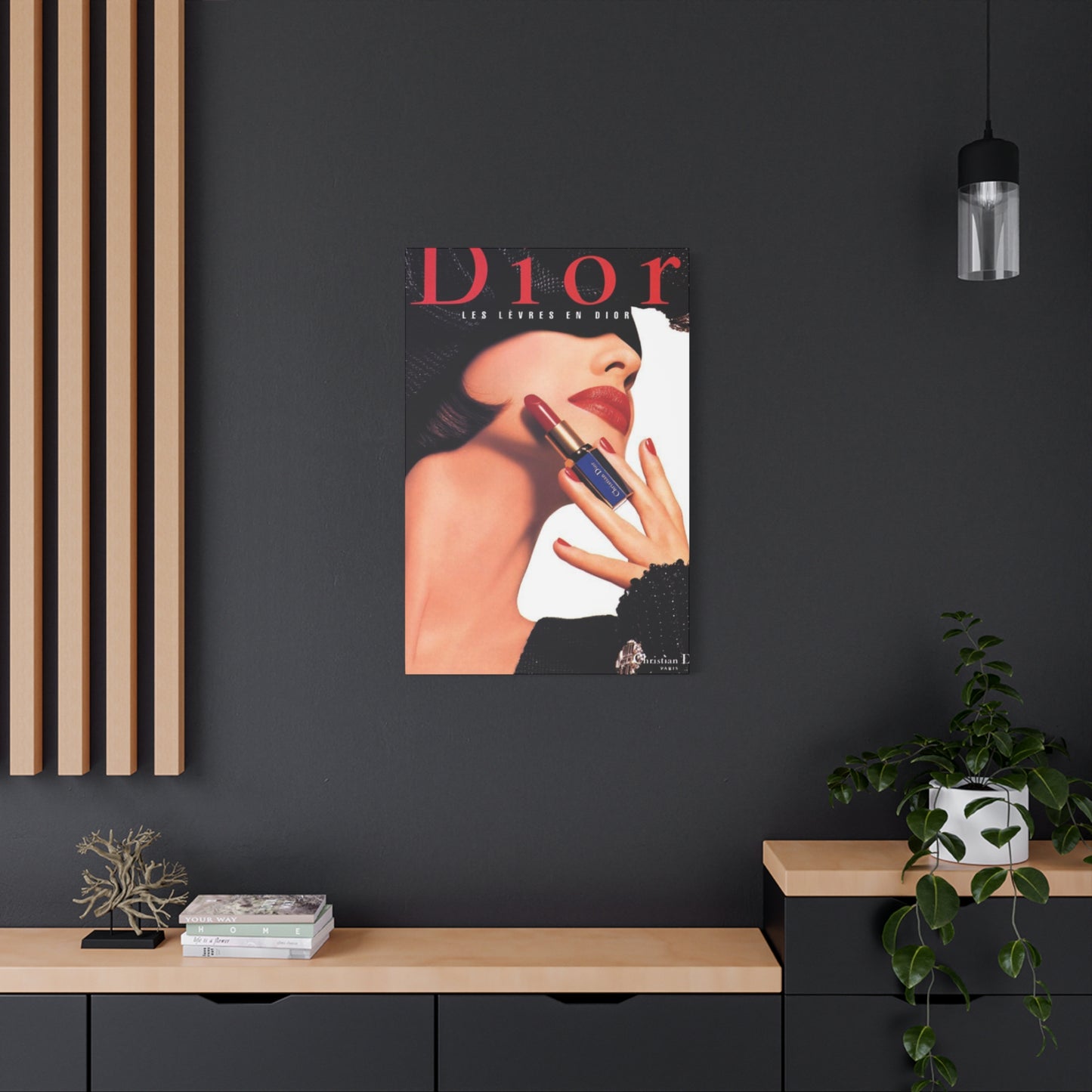 Dior Red Lips Painting Wall Art & Canvas Prints