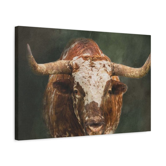 Old Hairy Bull Long Horns Wall Art & Canvas Prints