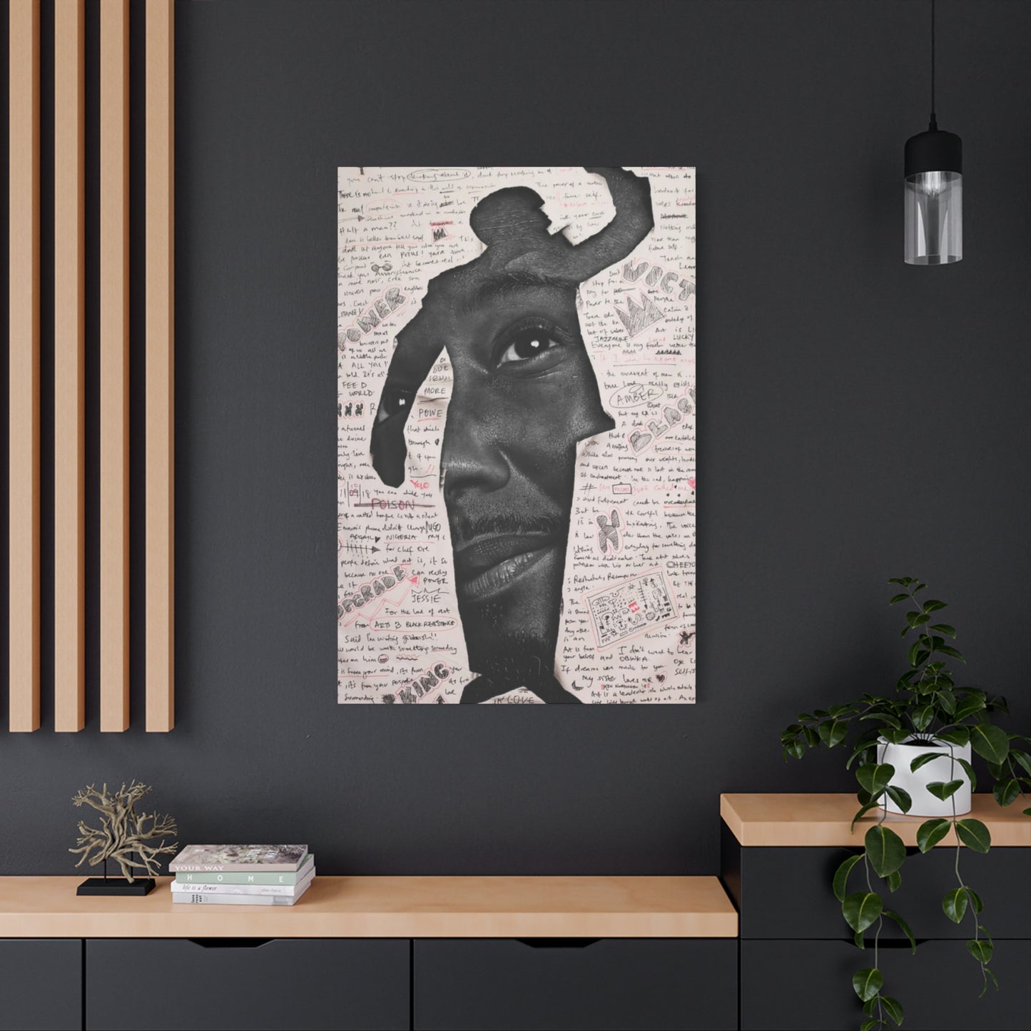 Men Silhouette Abstract Mixed Media Wall Art & Canvas Prints