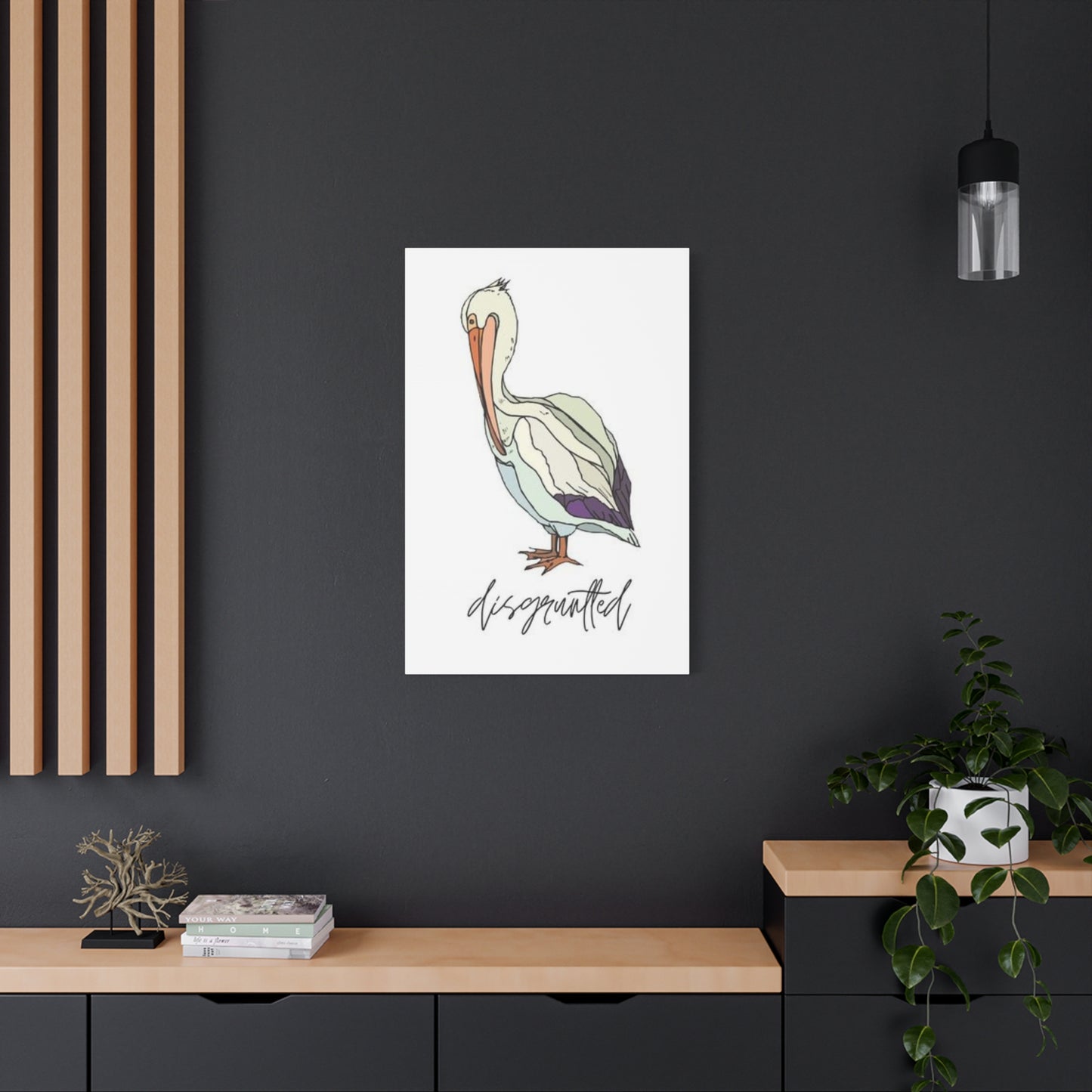 Colorful Pelican Drawing Wall Art & Canvas Prints