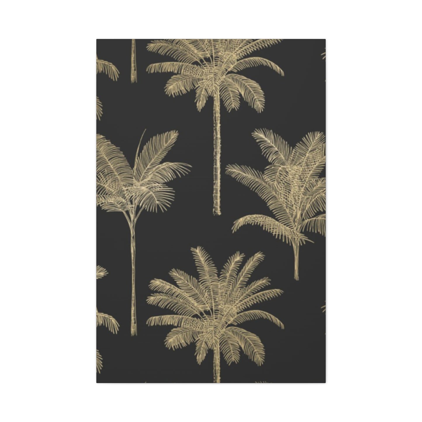 Blue & Golden Palm Tree Wall Art & Canvas Prints