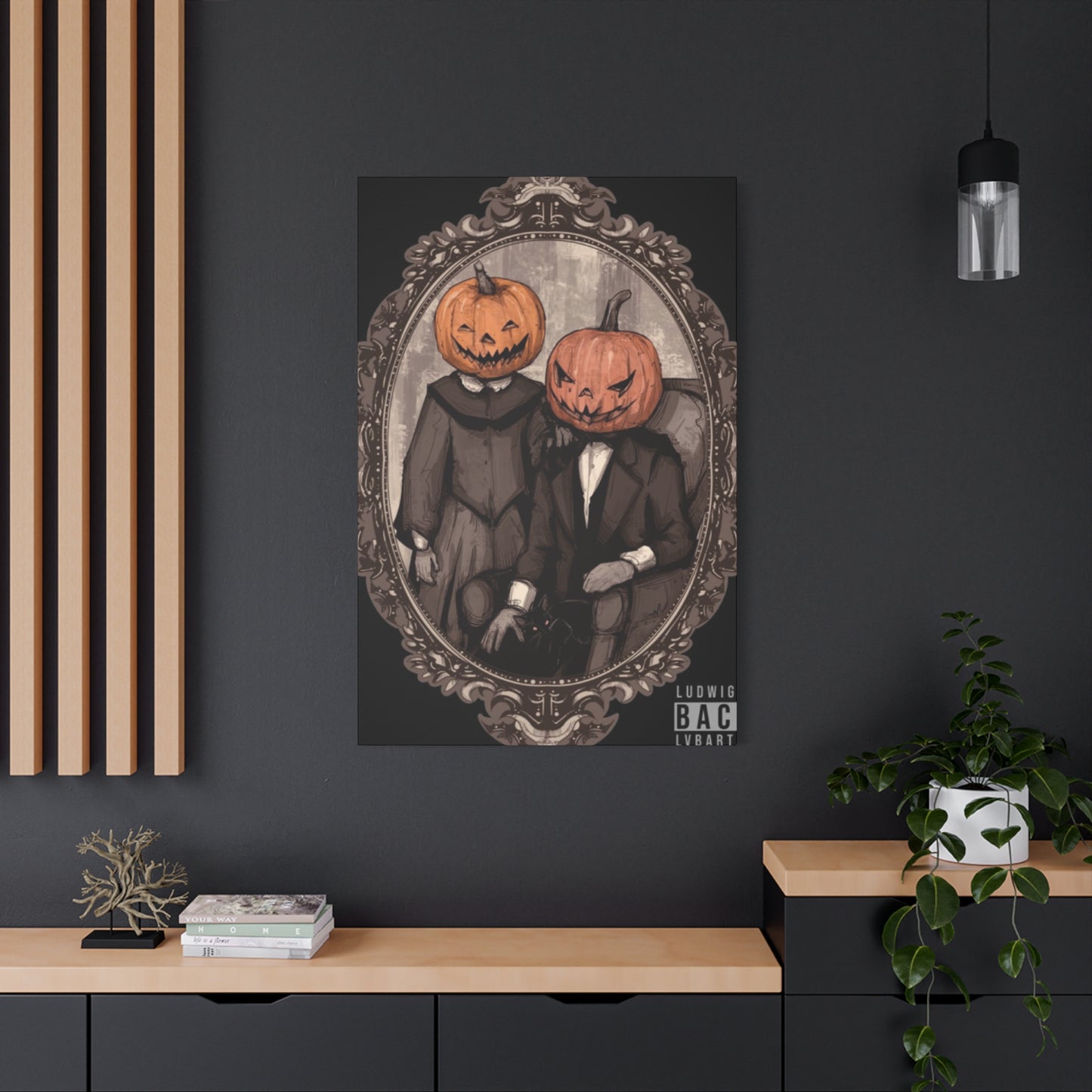 Halloween Couple Wall Art & Canvas Prints