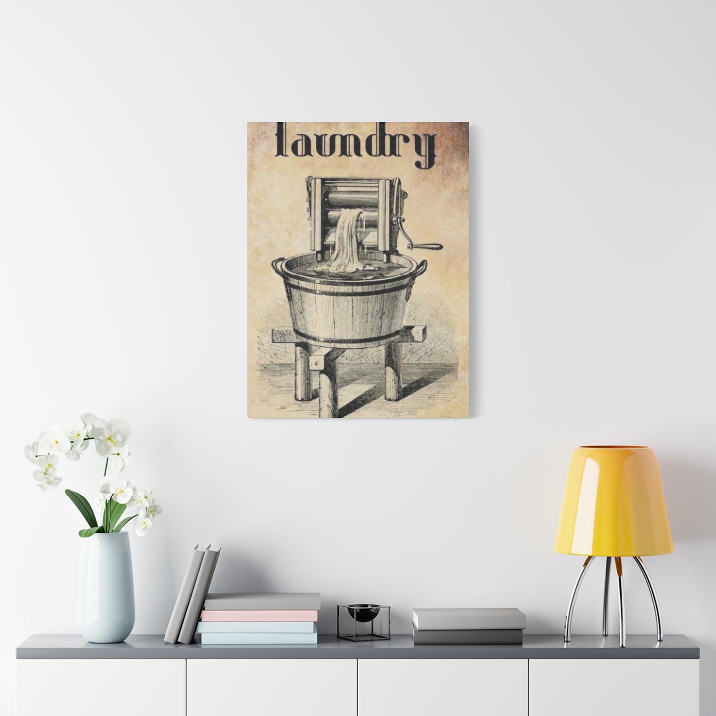 Vintage Washer Poster Laundry Wall Art & Canvas Prints