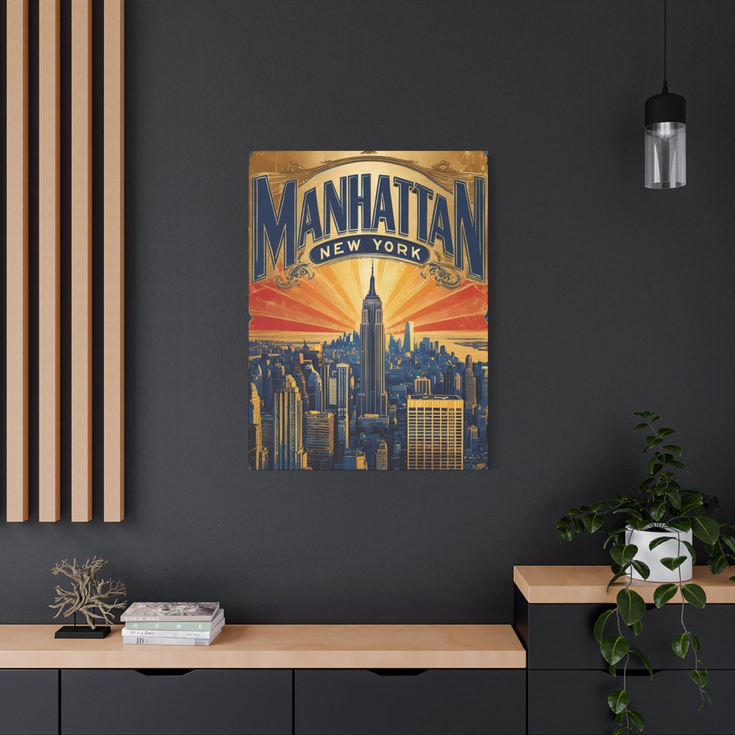 Manhattan City Skyline Poster NYC Skyline Wall Art & Canvas Prints