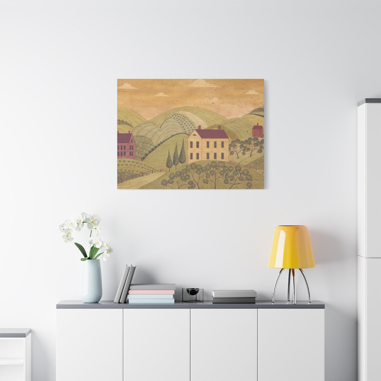 House In Fields Kimble Warren Wall Art & Canvas Prints