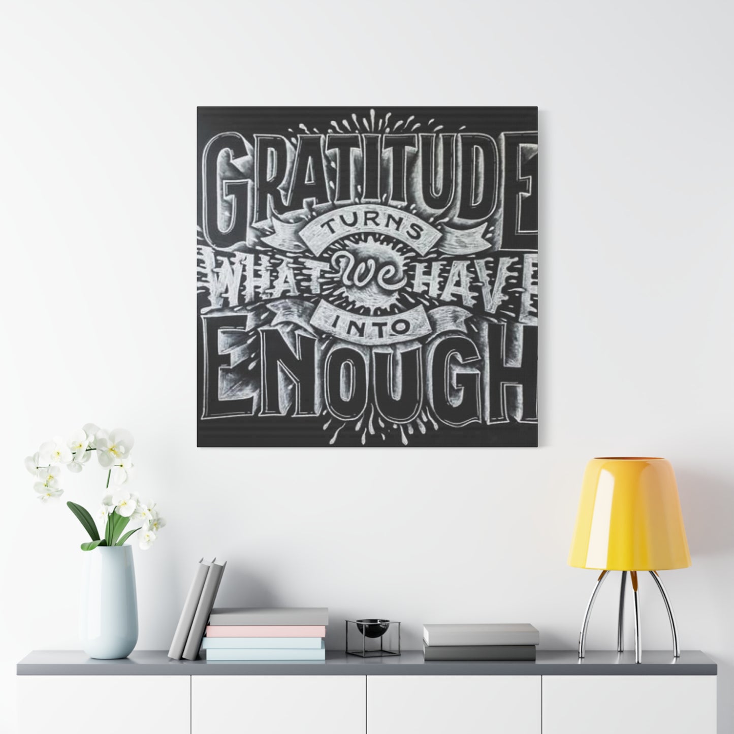 Gratitude Chalkboard Wall Art & Canvas Prints