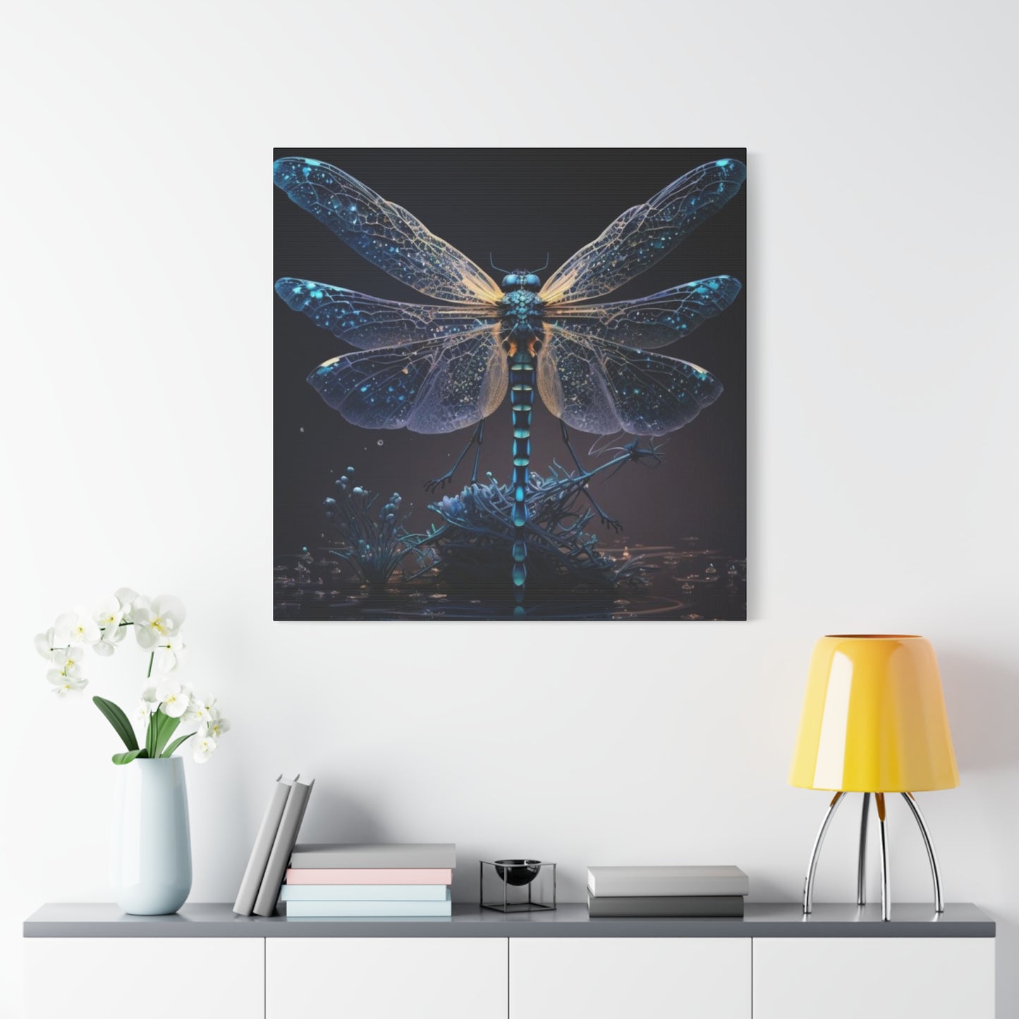 Dark Theme Dragonfly Wall Art & Canvas Prints