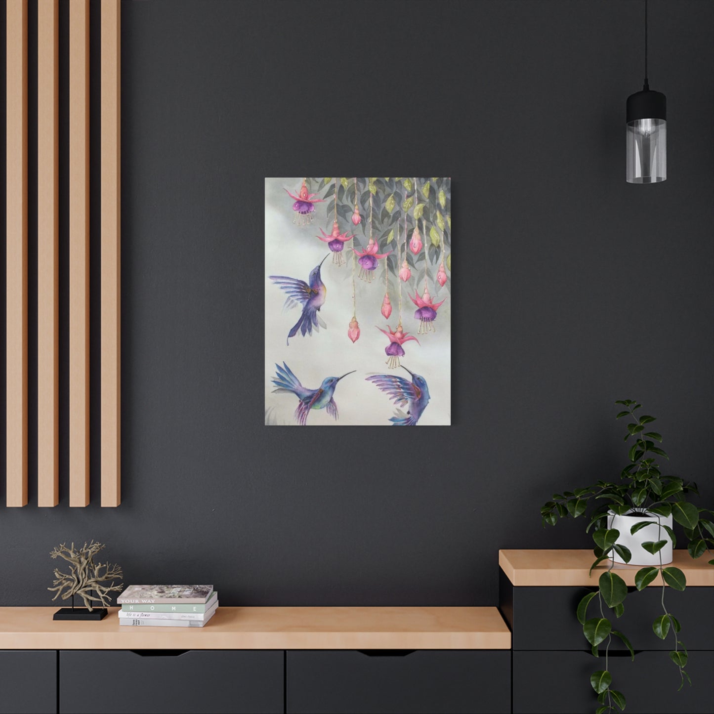 Humming Bird Trio Painting Wall Art & Canvas Prints