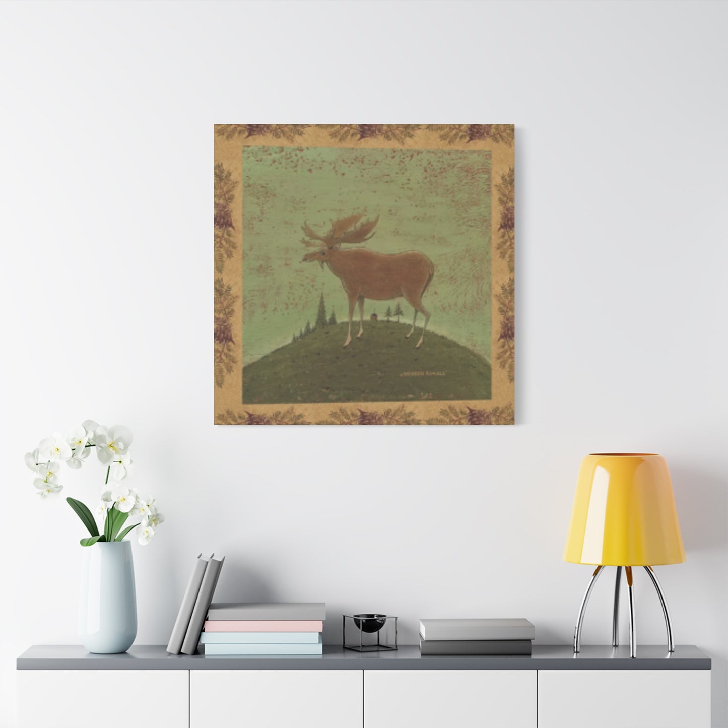 Reindeer Painting Poster Wall Art & Canvas Prints